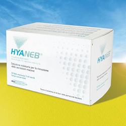 SOLUZIONE IPERTONICA DA NEBULIZZARE HYANEB SODIO CLORURO 7%  ACIDO IALURONICO 0,1% 30 FIALE 5 ML - Parafarmacia Mostacciano