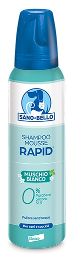 SANO E BELLO SHAMPOO MOUSSE RAPID NF MUSCHIO BIANCO 300 ML - Parafarmacia Mostacciano