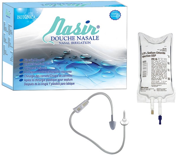 NASIR DOCCIA NASALE CON SOLUZIONE FISIOLOGICA ISOTONICA 6 SACCHE 500 ML + 1 BLISTER - Parafarmacia Mostacciano
