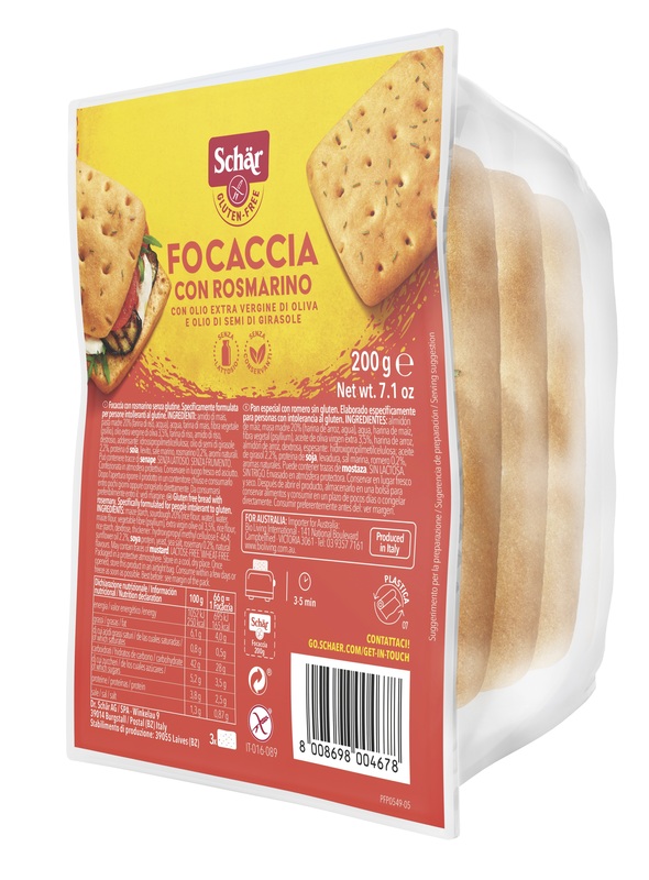 SCHAR FOCACCIA ROSMARINO 200 G - Parafarmacia Mostacciano
