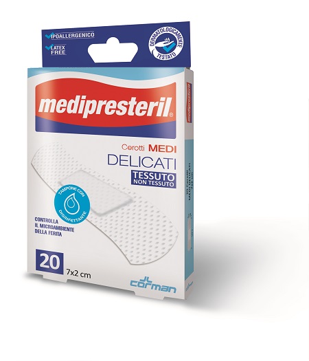 CEROTTO MEDIO MEDIPRESTERIL DELICATO TNT 7X2CM 20 PEZZI - Parafarmacia Mostacciano