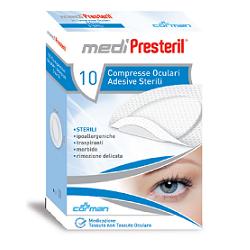 GARZA COMPRESSA OCULARE MEDIPRESTERIL ADESIVA TNT 6,5X9,5CM 10 PEZZI - Parafarmacia Mostacciano