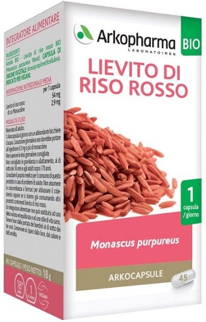 ARKO CAPSULE LIEVITO RISO ROSSO 45 CAPSULE - Parafarmacia Mostacciano