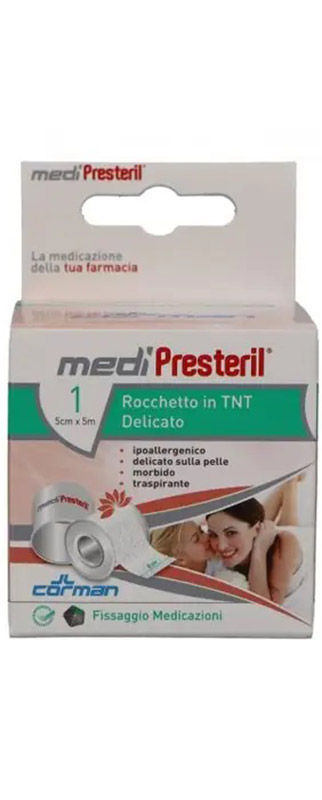 CEROTTO IN ROCCHETTO IN TNT MEDIPRESTERIL DELICATO M5X5CM - Parafarmacia Mostacciano