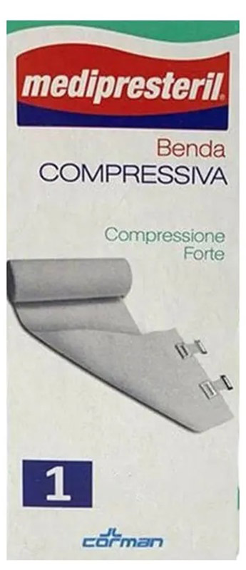 BENDA MEDIPRESTERIL COMPRESSIONE FORTE M4,5X10CM TESI - Parafarmacia Mostacciano