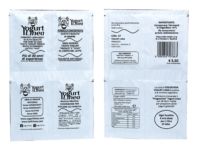 YOGURT LINEA FERMENTI LIOFILIZZATI 4 BUSTINE DA 8,5 G - Parafarmacia Mostacciano
