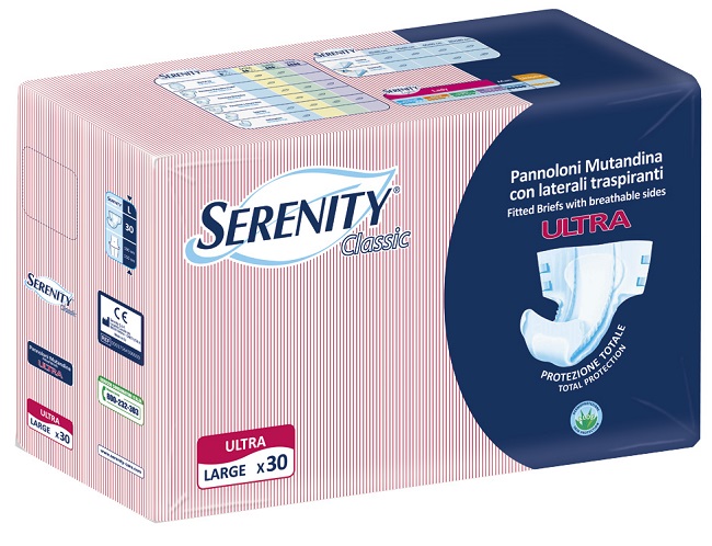 PANNOLONE A MUTANDINA SERENITY CLASSIC ULTRA ALOE LARGE 30 PEZZI - Parafarmacia Mostacciano