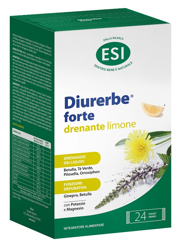 ESI DIURERBE FORTE POCKET DRINK LIMONE 24 X 20 ML - Parafarmacia Mostacciano