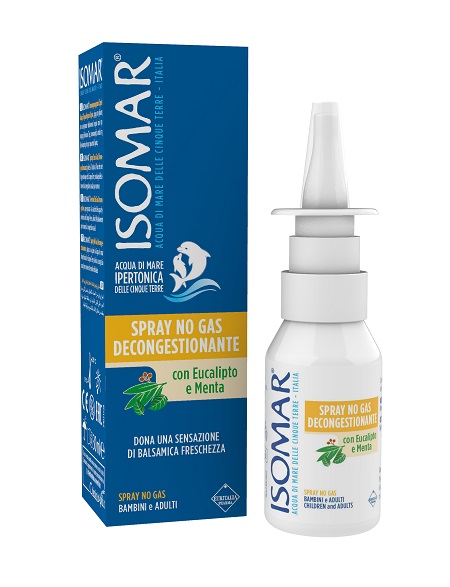 ISOMAR SOLUZIONE ACQUA MARE NASO IPERTONICA NASO SPRAY DECONGESTIONANTE 30 ML - Parafarmacia Mostacciano