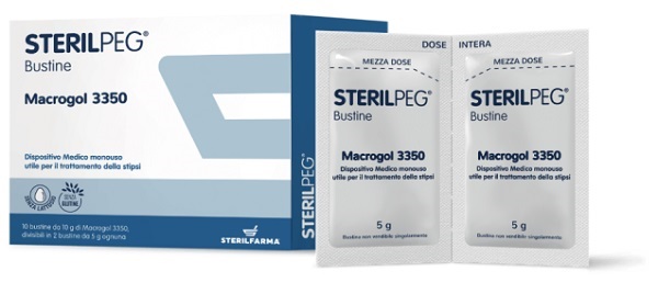 STERILPEG MACROGOL 3350 10 BUSTINE BIPARTITE 10 G - Parafarmacia Mostacciano