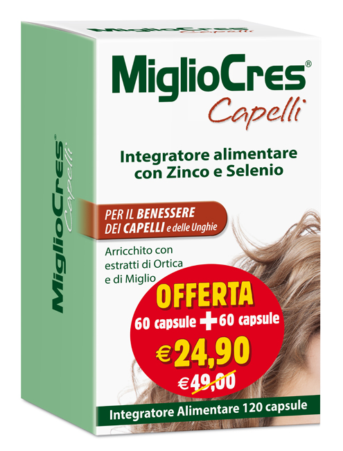 MIGLIOCRES 60+60 CAPSULE 60 G PROMOZIONE - Parafarmacia Mostacciano