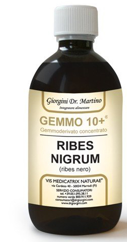 GEMMO 10+ RIBES NERO 500 ML LIQUIDO ANALCOLICO - Parafarmacia Mostacciano