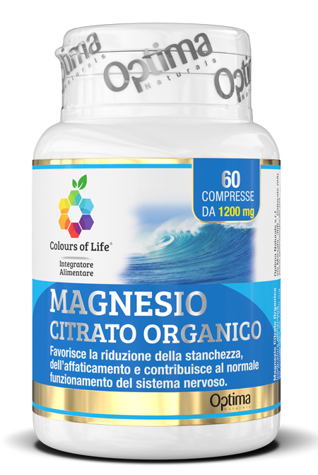 COLOURS OF LIFE MAGNESIO CITRATO ORGANICO 60 COMPRESSE 1200  MG - Parafarmacia Mostacciano