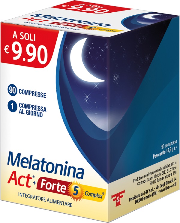 MELATONINA ACT 1MG + FORTE 5 COMPLEX 90 COMPRESSE - Parafarmacia Mostacciano