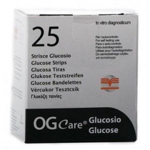 STRISCE MISURAZIONE GLICEMIA OGCARE 25 PEZZI - Parafarmacia Mostacciano