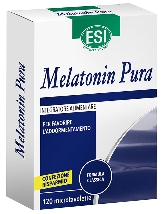 ESI MELATONIN PURA 120 MICROTAVOLETTE - Parafarmacia Mostacciano