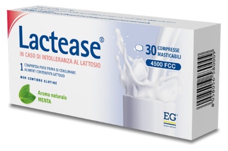 LACTEASE 4500 FCC AROMA MENTA 30 COMPRESSE MASTICABILI - Parafarmacia Mostacciano