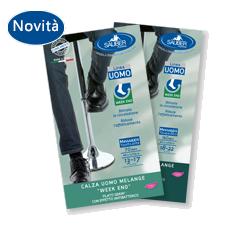 CALZA UOMO MELANGE 140 DENARI TAGLIA GRANDEJEANS CHIARO - Parafarmacia Mostacciano