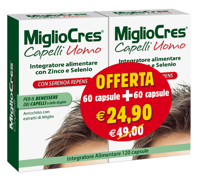 MIGLIOCRES UOMO 60+60 CAPSULE PROMO - Parafarmacia Mostacciano