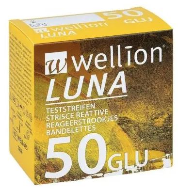WELLION LUNA 50 STRIPS STRISCE PER MISURAZIONE GLICEMIA - Parafarmacia Mostacciano