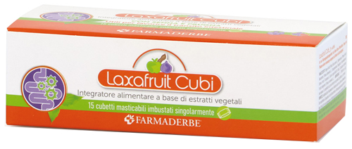 LAXAFRUIT 15 CUBETTI MASTICABILI 150 G - Parafarmacia Mostacciano