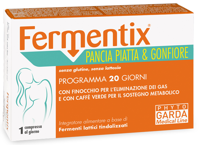 FERMENTIX PANCIA PIATTA E GONFIORE 20 COMPRESSE - Parafarmacia Mostacciano