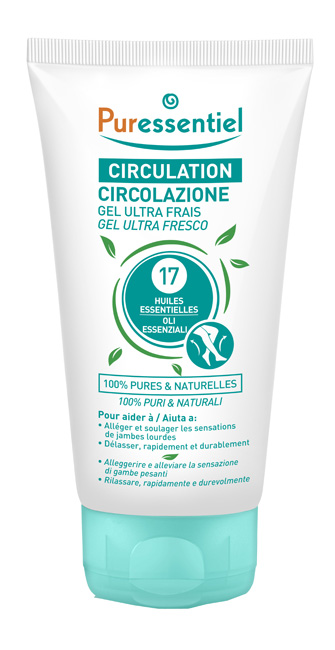 PURESSENTIEL GEL ULTRA FRESCO CIRCOLAZIONE 17 OLI ESSENZIALI 125 ML - Parafarmacia Mostacciano