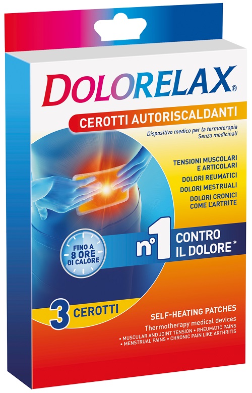 DOLORELAX CEROTTO EFFETTO CALDO 3 PEZZI - Parafarmacia Mostacciano