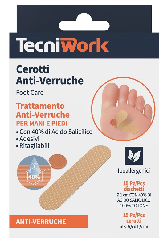 CEROTTI ANTI VERRUCHE PIEDI 15 + 15 PEZZI - Parafarmacia Mostacciano