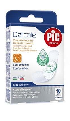 CEROTTO PIC DELICATE 25X72 MM ANTIBATTERICO 10 PEZZI - Parafarmacia Mostacciano