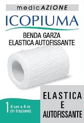 BENDA GARZA ELASTICA ICOPIUMA AUTOFISSANTE CM 4 X 4 MT - Parafarmacia Mostacciano