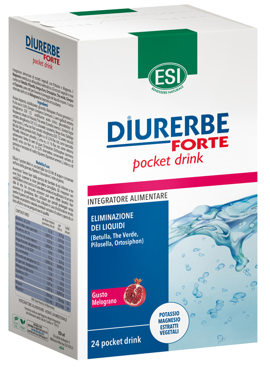 ESI DIURERBE FORTE POCKET DRINK MELOGRANO 24 X 20 ML - Parafarmacia Mostacciano