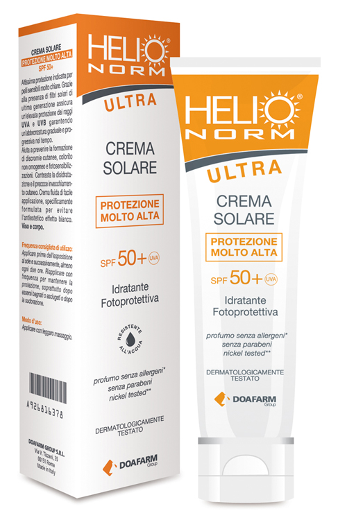 HELIONORM ULTRA CREMA SOLARE SPF 50+ 100 ML - Parafarmacia Mostacciano