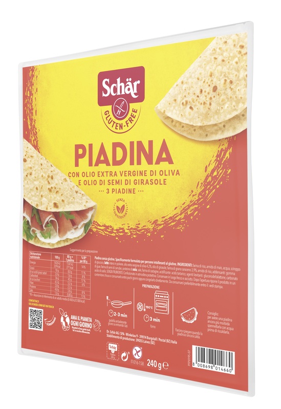 SCHAR PIADINA SENZA GLUTINE 240 G - Parafarmacia Mostacciano