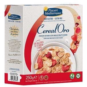 PIACERI MEDITERRANEI CEREALORO FIOCCHI DI RISO CON MAIS E FRUTTI ROSSI 250 G - Parafarmacia Mostacciano