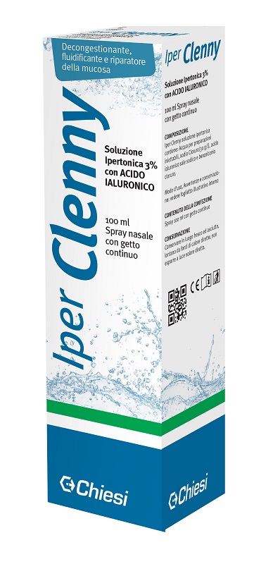 IPER CLENNY SPRAY NASALE EROGAZIONE CONTINUA SOLUZIONE IPERTONICA CON ACIDO IALURONICO 100 ML - Parafarmacia Mostacciano