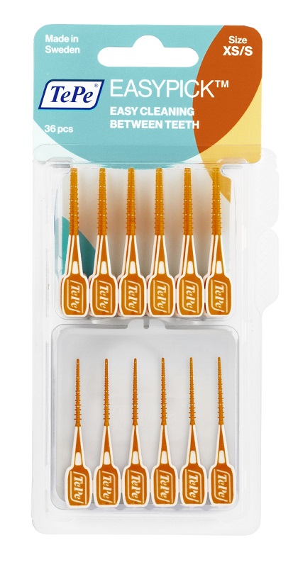 TEPE SCOVOLINI EASYPICK EXTRASMALL/SMALL ARANCIONE 36 PEZZI - Parafarmacia Mostacciano