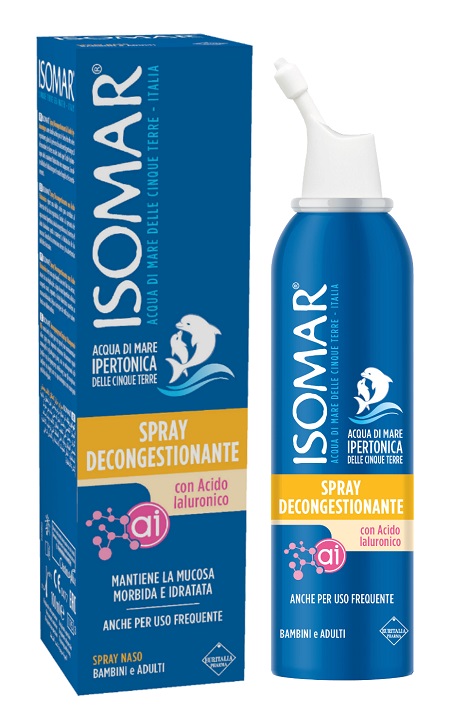 ISOMAR SPRAY DECONGESTIONANTE ACIDO IALURONICO 100 ML - Parafarmacia Mostacciano