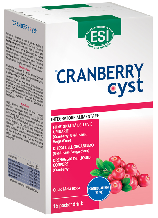 ESI CRANBERRY CYST POCKET DRINK 16 BUSTINE - Parafarmacia Mostacciano