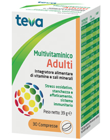 MULTIVITAMINICO ADULTI TEVA 30 COMPRESSE 30 G - Parafarmacia Mostacciano