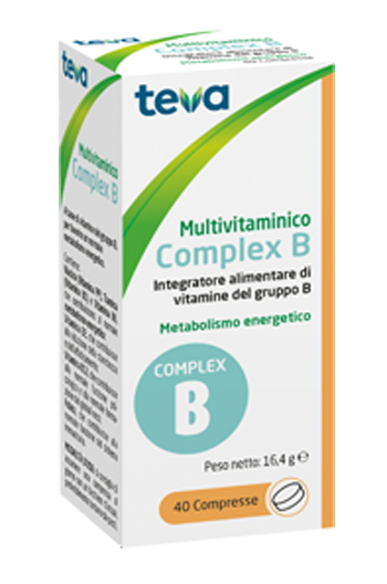 MULTIVITAMINICO COMPLEX B TEVA 40 COMPRESSE 16,4 G - Parafarmacia Mostacciano