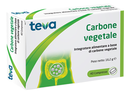 CARBONE VEGETALE TEVA 40 COMPRESSE 16,2 G - Parafarmacia Mostacciano