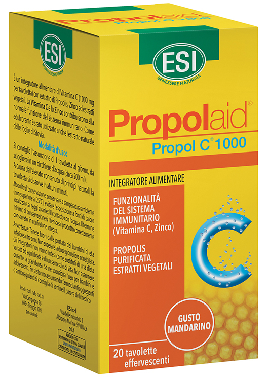 ESI PROPOLAID PROPOL C 1000 MG 20 TAVOLETTE EFFERVESCENTI - Parafarmacia Mostacciano