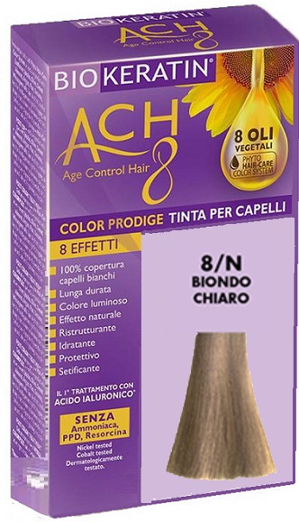 BIOKERATIN ACH8 COLOR PRODIGE 8/N BIONDO CHIARO - Parafarmacia Mostacciano