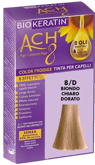 BIOKERATIN ACH8 COLOR PRODIGE 8/D BIONDO CHIARO DORATO - Parafarmacia Mostacciano