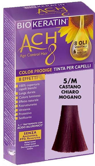 BIOKERATIN ACH8 COLOR PRODIGE 5/M CASTANO CHIARO MOGANO - Parafarmacia Mostacciano