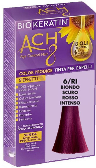 BIOKERATIN ACH8 COLOR PRODIGE 6/RI BIONDO SCURO ROSSO INTENSO - Parafarmacia Mostacciano
