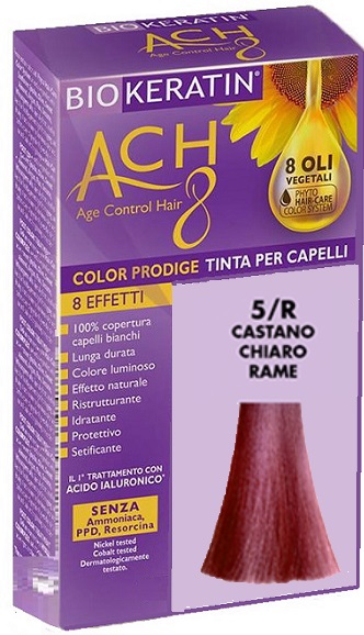 BIOKERATIN ACH8 COLOR PRODIGE 5/R CASTANO CHIARO RAME - Parafarmacia Mostacciano