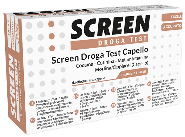 DROGA TEST RILEVAMENTO 4 SOSTANZE TRAMITE CAPELLI - Parafarmacia Mostacciano