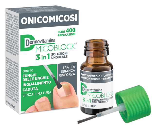DERMOVITAMINA MICOBLOCK 3 IN 1 ONICOMICOSI SOLUZIONE UNGUEALE 7 ML - Parafarmacia Mostacciano